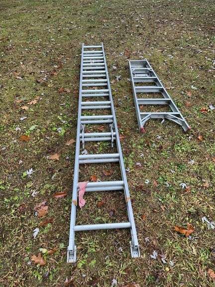 Two Aluminum Ladders (21ft and 6ft)