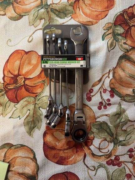 Pittsburgh Pro 5pc Flex Head Combo wrench Set SAE