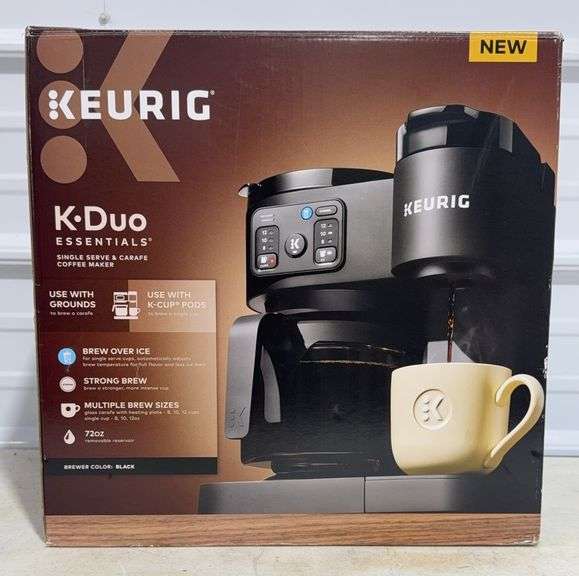 Keurig K-Duo Essentials Black Single-Serve K-Cup Pod Coffee Maker