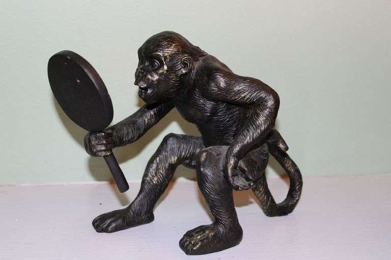 Bronze Monkey Sculpture
