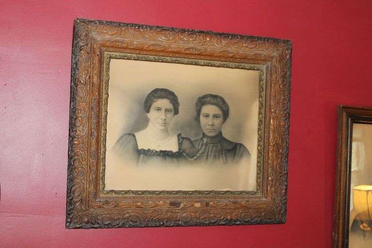 Antique Portrait Of Two Women