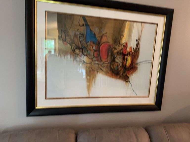 Signed Sarah Stockstill print-abstract "Carnivale"