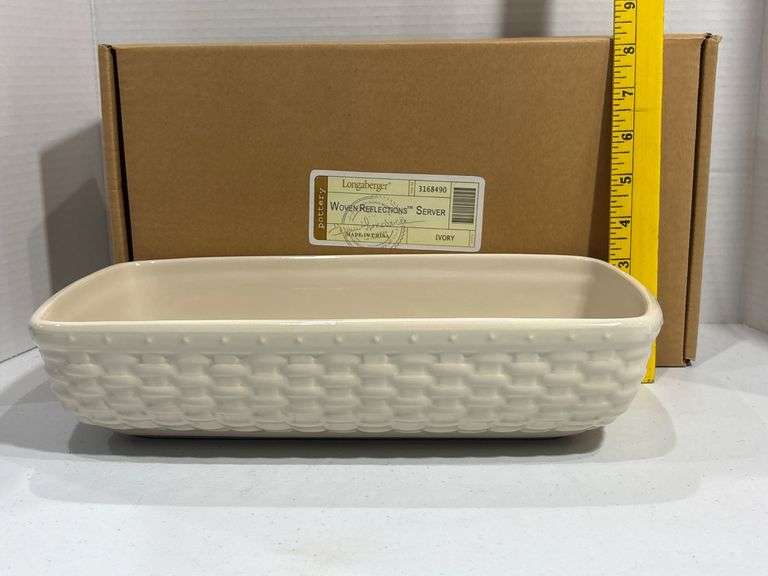 Longaberger Woven Traditions Pottery Bread Basket