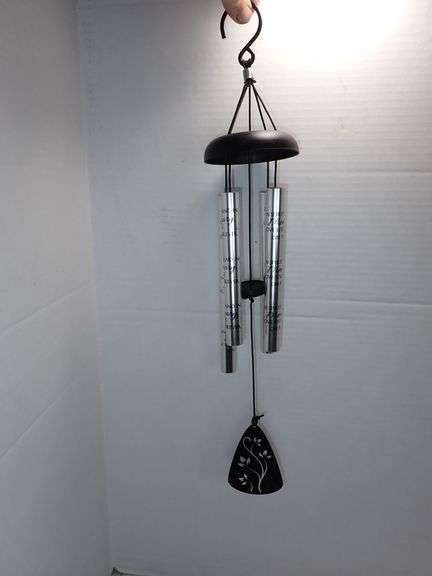 Decorative Memorial Wind Chimes with Engraved Tubes