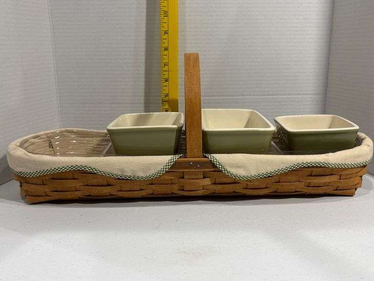 Longaberger Cloth Liners and Bread Warmer Set