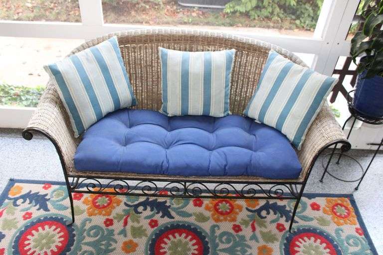 Wicker Patio Settee