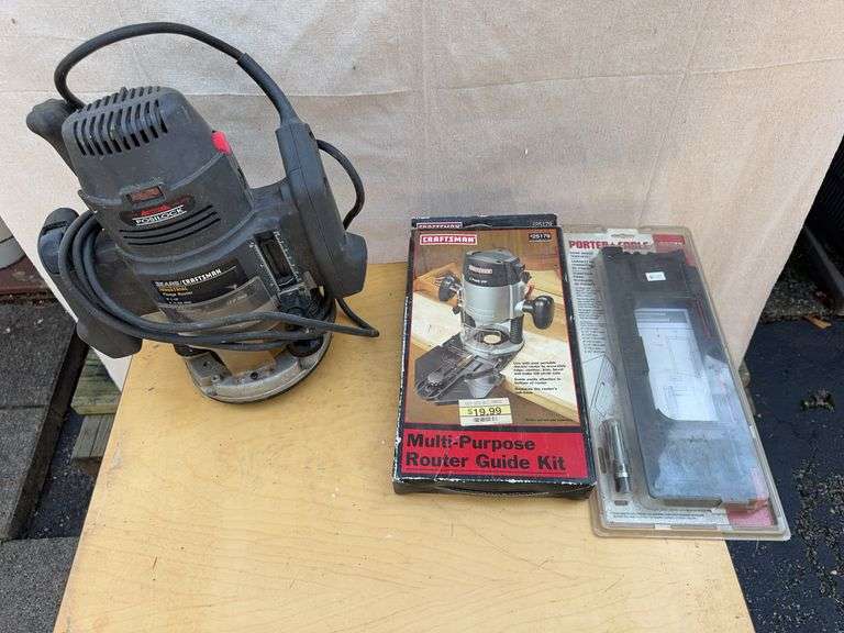 First Craftsman Industrial Plunge Router, Router, Guide Kit and a Door ...