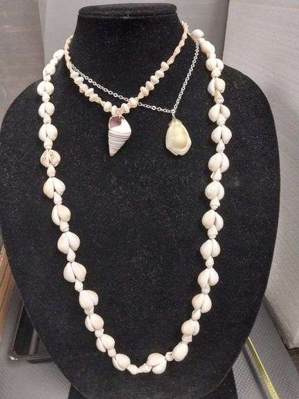 Shell and Bead Necklace Set with Natural Accents
