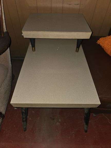 2 MCM Blonde end table