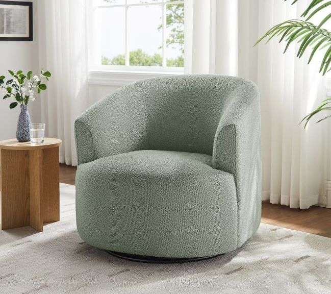 Mainstays Boucle Swivel Accent Chair, Olive
