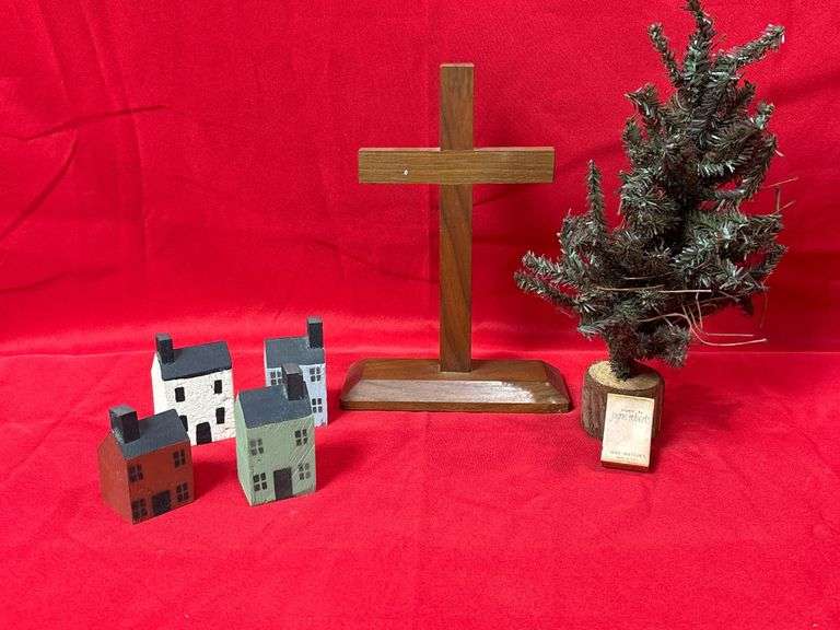 Houses Tree and Cross