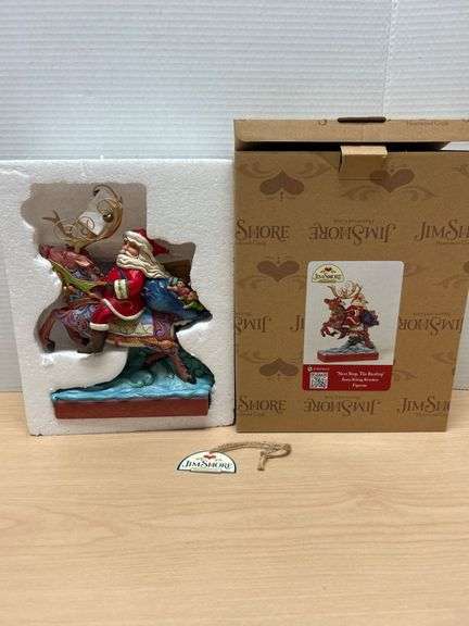 Jim Shore 2014 Santa Riding Reindeer Figurine