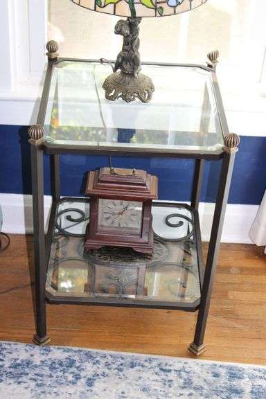 Glass And Metal Table