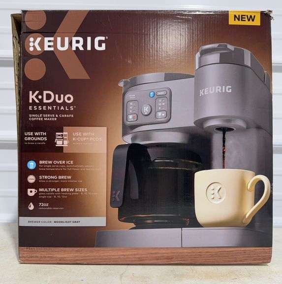 Keurig K-Duo Essentials Single-Serve K-Cup Pod Coffee Maker - Midnight Gray