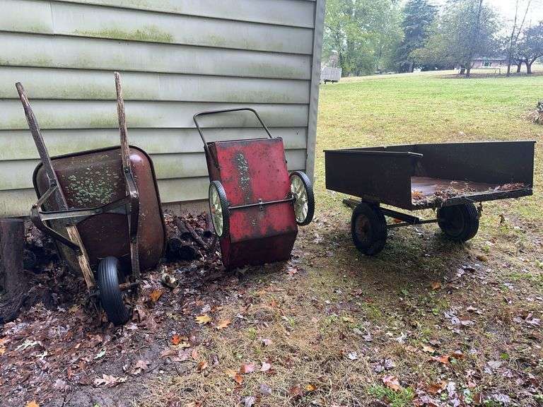 Two Wheelbarrows and Yard Cart