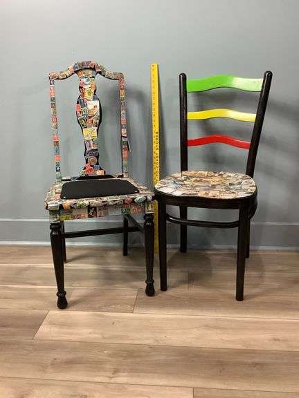 Decorative  Art Chairs w Stamps and Others