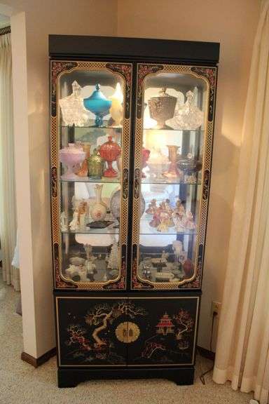 Chinese Lacquered Display Cabinet