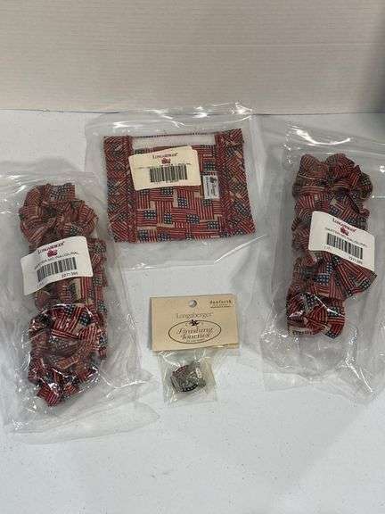 Longaberger Patriotic Ribbon Trim and Miniature Accessories