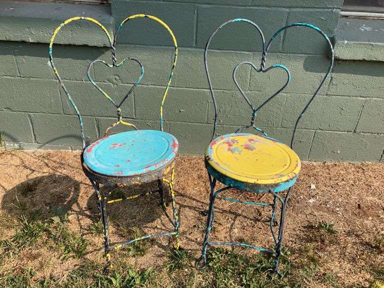 Vintage Distressed Bistro Chairs