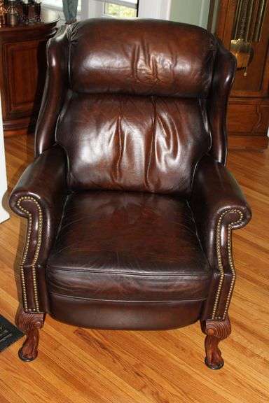 Leather Wingback Recliner Chair