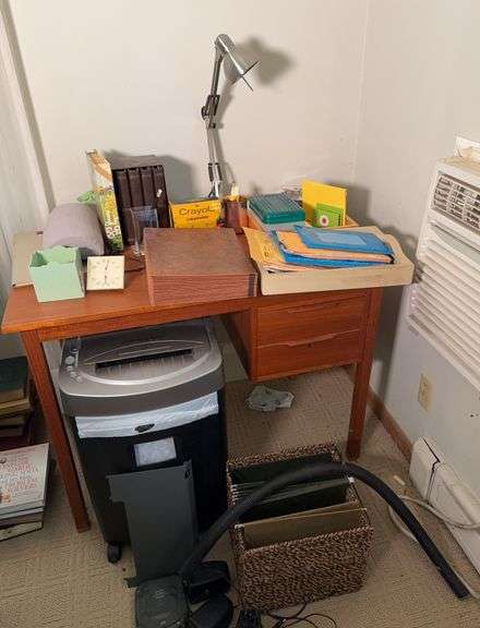 Desk, Shredder and Accessories