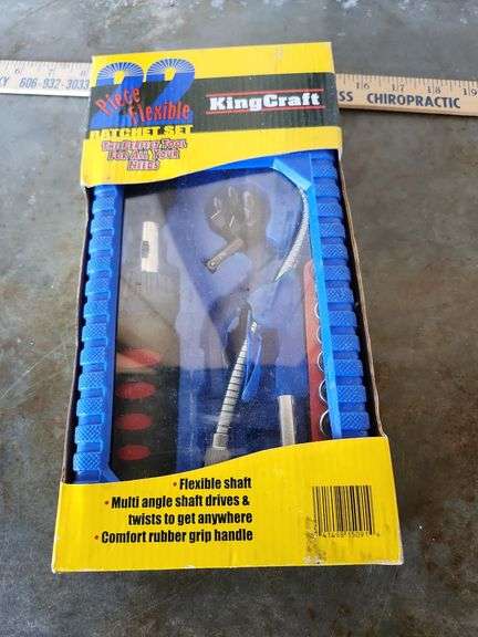 King Craft 22 Piece Flexible Ratchet Set In Box