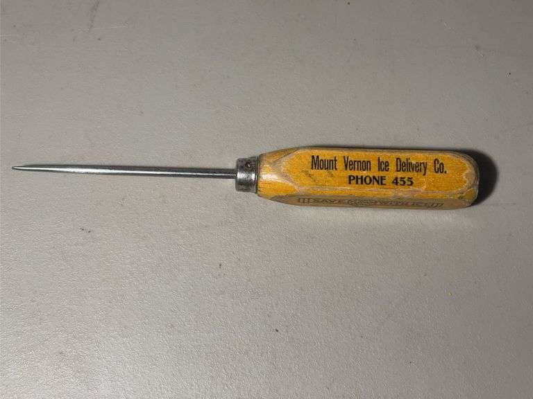 Mount Vernon Ice Delivery Company Ice Pick