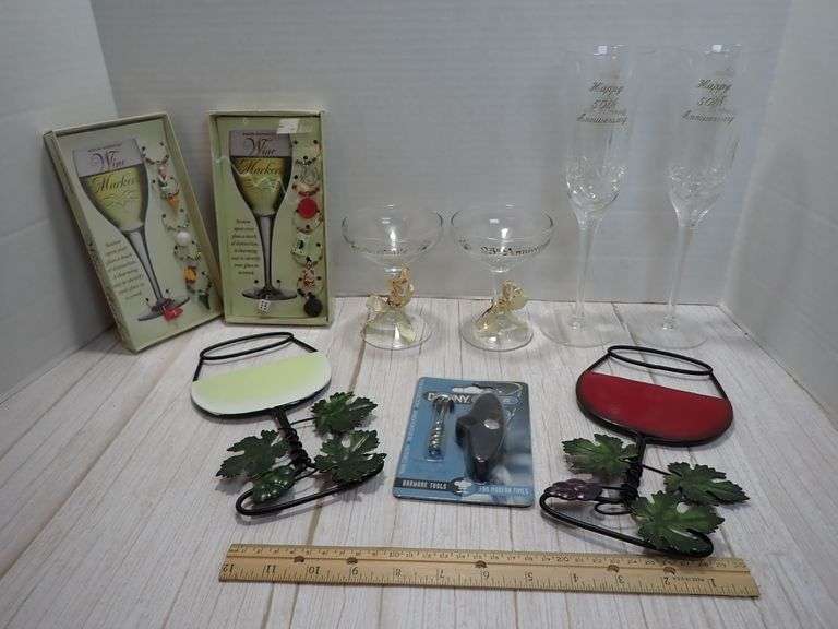 Wine-Themed Accessories With Glassware and Décor