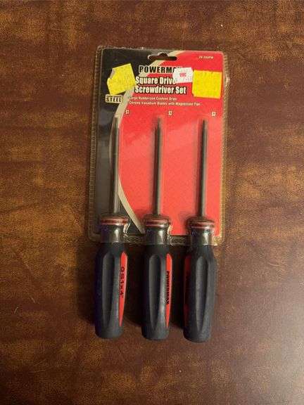 Power max Square Drive Screwdriver Set