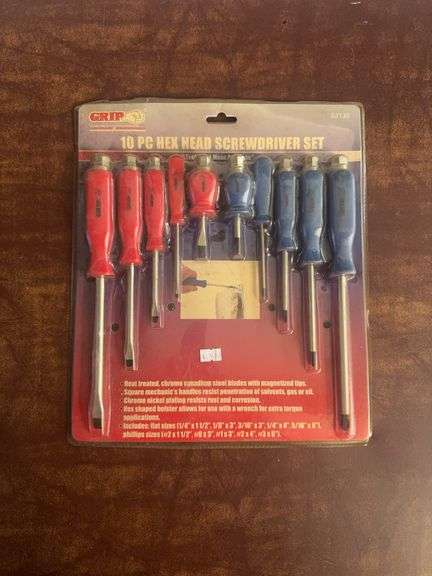 10Pc Hex Head Screwdriver Set