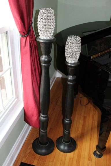 Crystal Floor Candleholders