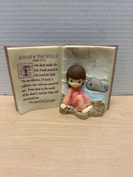 1998 Precious Moments Bible Stories Jonah & the Whale Figurine