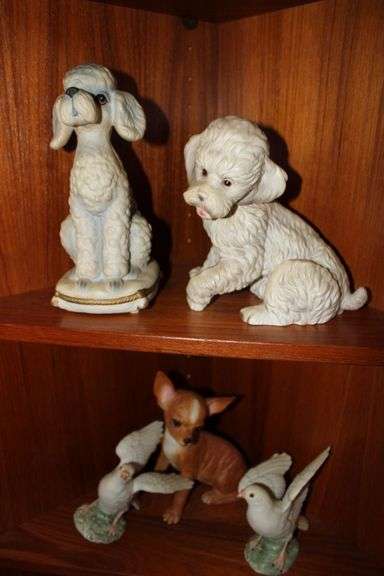 Dog and Bird Figurines