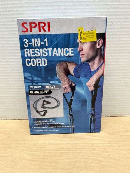 SPRI 3-in-1 Resistance Cord with Multi-Level Resistance