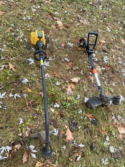 Weed Eater (with no battery) and 2 Gas Weed Eaters