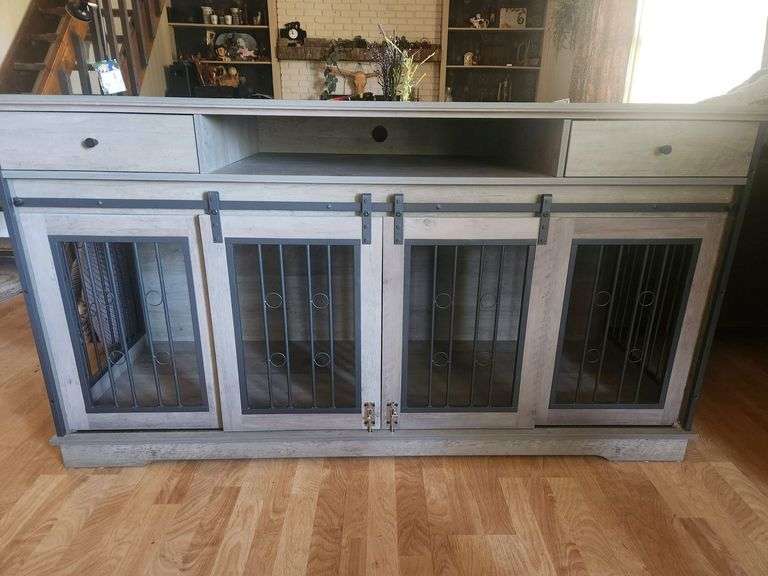 Double Dog Kennel Cabinet