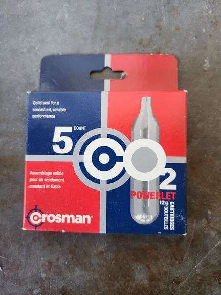 Crosman 5 Count CO2 Powerlet 12G Cartridges ***Must Be 18Yrs Or Older W/Proper ID @Pickup***