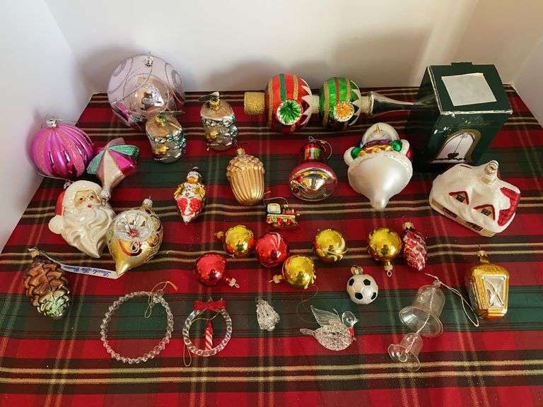 Glass Ornaments, Bells & Tree Topper