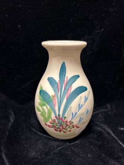 Hand-Painted Emerson Creek Pottery Vase, 5.5 Inches Tall