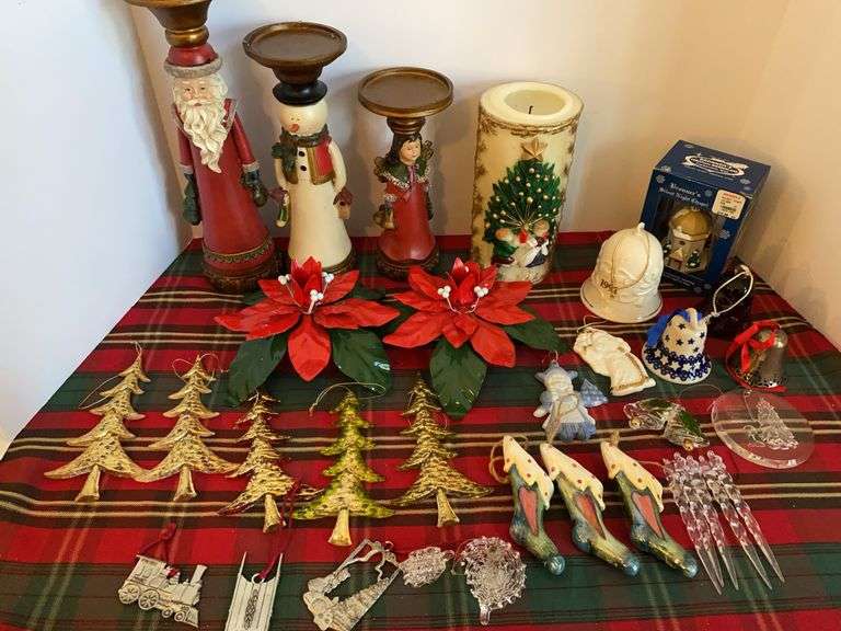 Vintage Holiday Ornaments, Bells & Candleholders