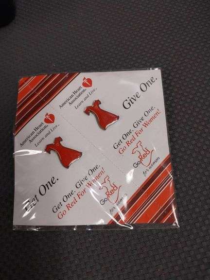 American Heart Association Go Red for Women Pins