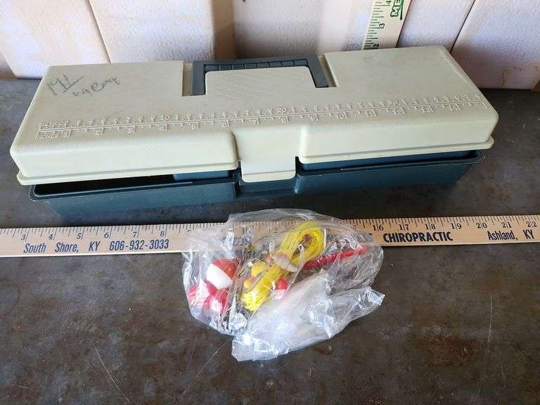 Plastic Tackle Box & More 3.5''X17''X6''