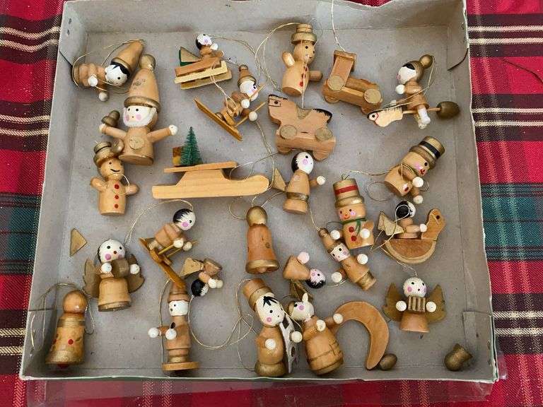 Vintage Mini Wood Ornaments