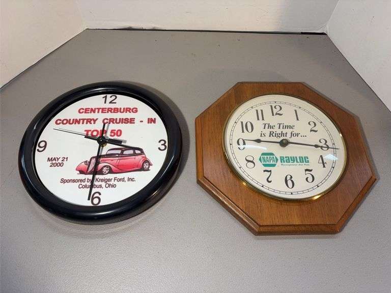 Two Advertising Clocks