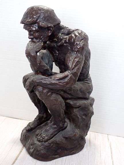 Merwal Inc Chalkware Sculpture of The Thinker