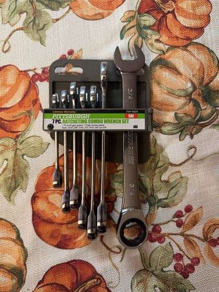 Pittsburgh 7Pc Ratcheting Combo Wrench Set