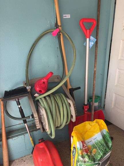 Broom, Shovel, Hose Gas Can, Oar, Bat, Turf Builder