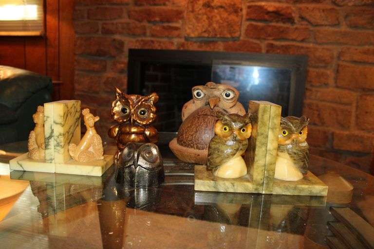 Owl & Poddle Bookends and Figures