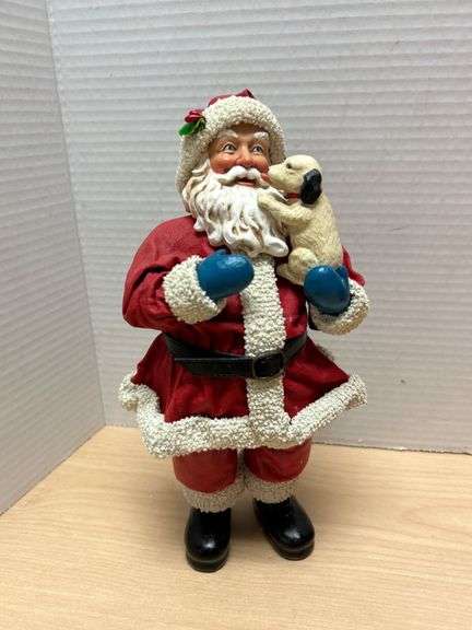 Possible Dreams Clothiques 1995 Santa Figurine with Puppy