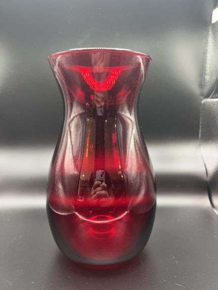 Ruby Art Glass Vase
